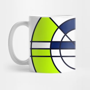 Geometric superhero abstract modern Mug